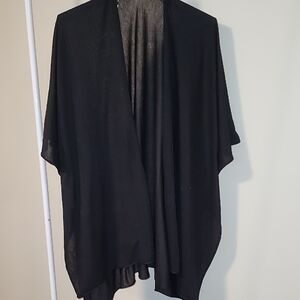 Forever 21 Black Sheer Kimono Lightweight Layering Wrap OS